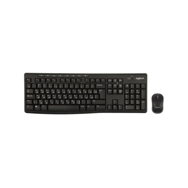 کیبورد و ماوس بیسیم لاجیتک مدل MK270 با سوییچ ممبران، Full Size، پایههای قابل تنظیم، اتصال Plug & Play